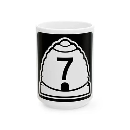 Utah 7 (Utah) (Road Sign) White Coffee Mug 15oz - Go Mug Yourself