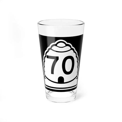Utah 70 (Utah) (Road Sign) Pint Glass 16oz 16oz - Go Mug Yourself