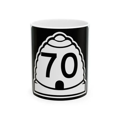 Utah 70 (Utah) (Road Sign) White Coffee Mug 11oz - Go Mug Yourself