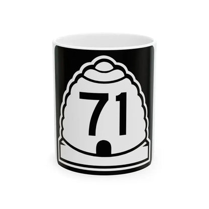 Utah 71 (Utah) (Road Sign) White Coffee Mug 11oz - Go Mug Yourself