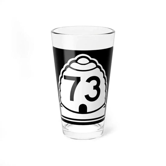 Utah 73 (Utah) (Road Sign) Pint Glass 16oz 16oz - Go Mug Yourself