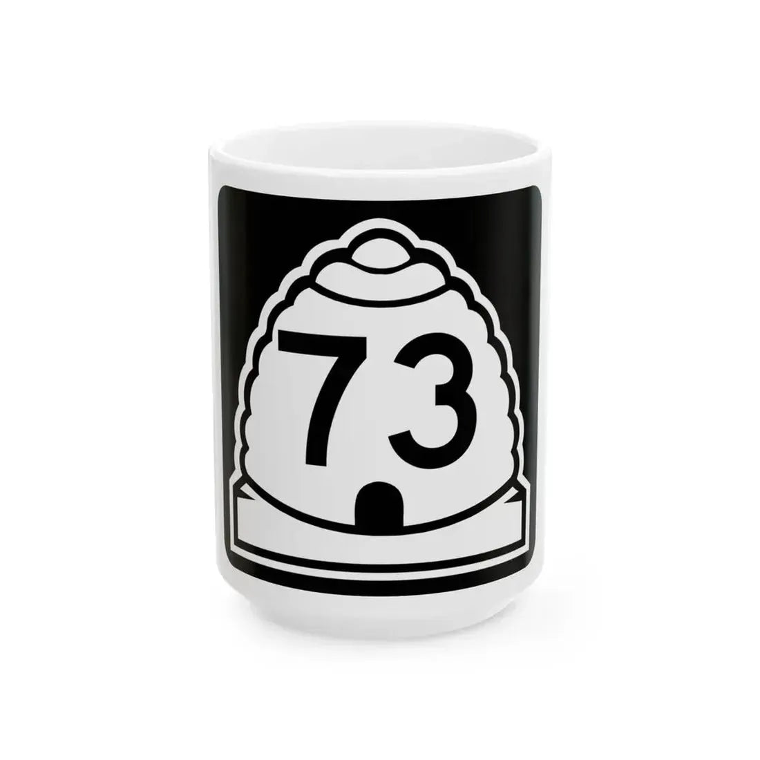 Utah 73 (Utah) (Road Sign) White Coffee Mug 15oz - Go Mug Yourself