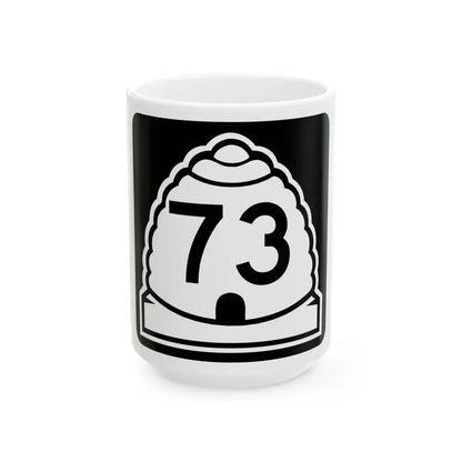 Utah 73 (Utah) (Road Sign) White Coffee Mug 15oz - Go Mug Yourself