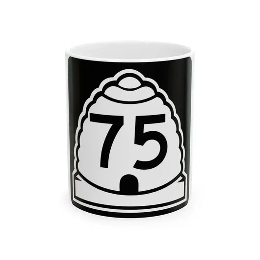 Utah 75 (Utah) (Road Sign) White Coffee Mug 11oz - Go Mug Yourself