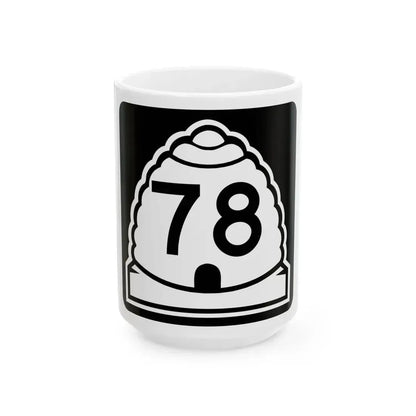 Utah 78 (Utah) (Road Sign) White Coffee Mug 15oz - Go Mug Yourself