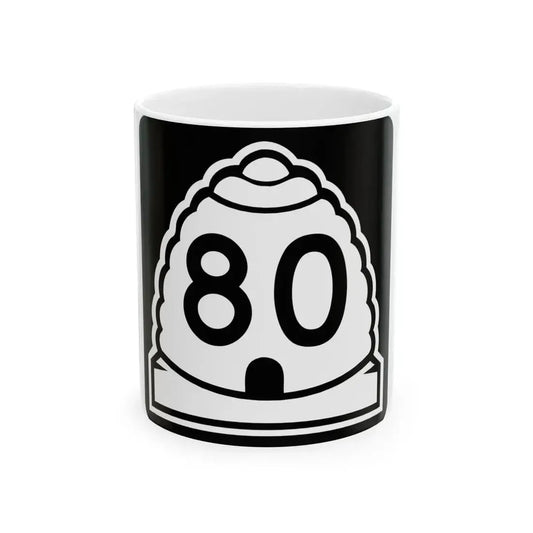 Utah 80 (Utah) (Road Sign) White Coffee Mug 11oz - Go Mug Yourself