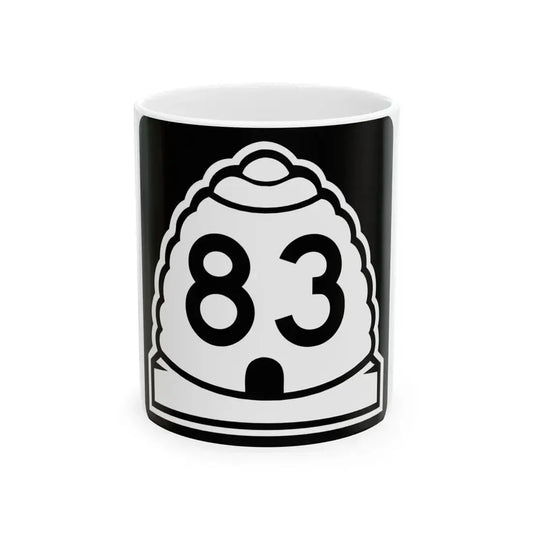 Utah 83 (Utah) (Road Sign) White Coffee Mug 11oz - Go Mug Yourself