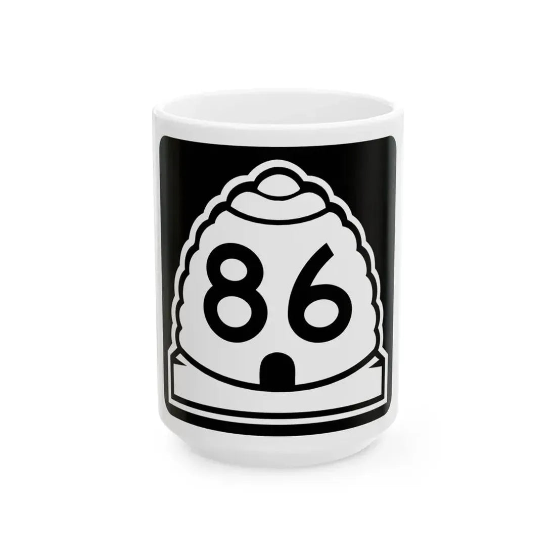 Utah 86 (Utah) (Road Sign) White Coffee Mug 15oz - Go Mug Yourself