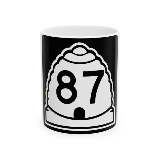 Utah 87 (Utah) (Road Sign) White Coffee Mug 11oz - Go Mug Yourself