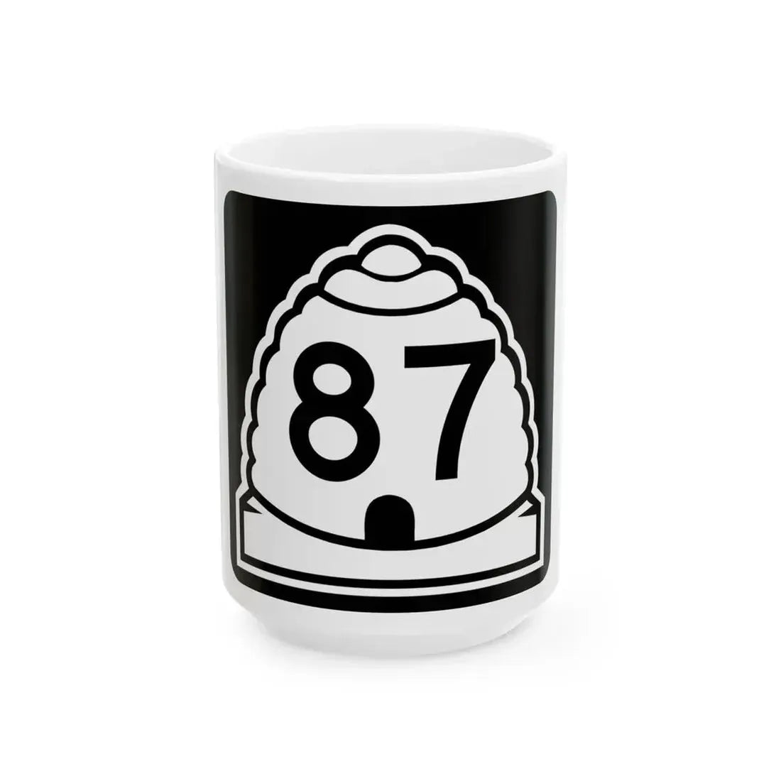 Utah 87 (Utah) (Road Sign) White Coffee Mug 15oz - Go Mug Yourself