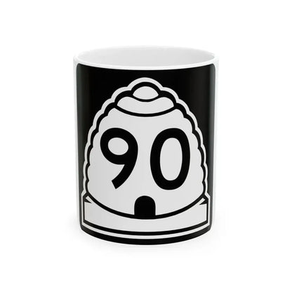 Utah 90 (Utah) (Road Sign) White Coffee Mug 11oz - Go Mug Yourself