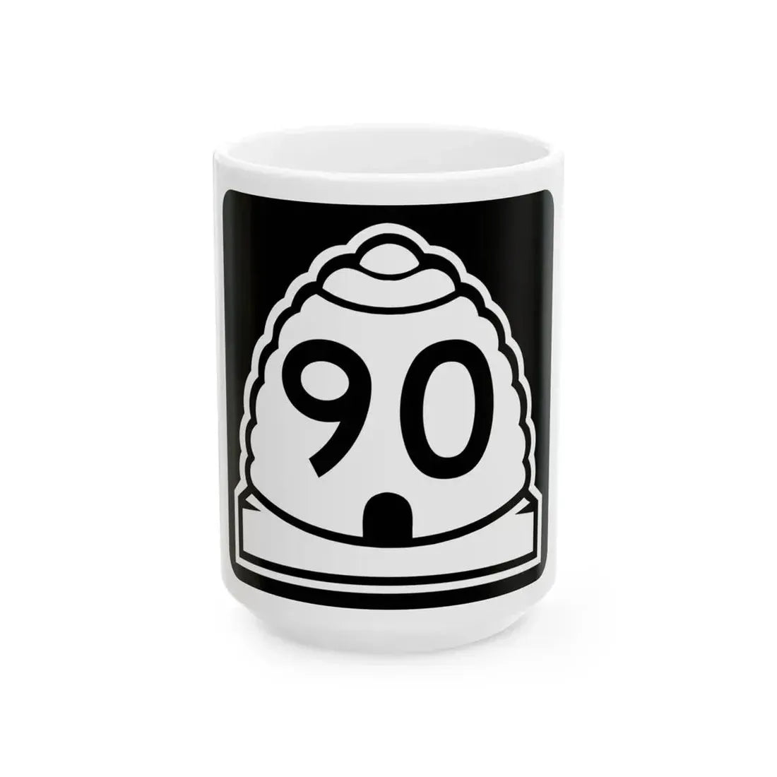 Utah 90 (Utah) (Road Sign) White Coffee Mug 15oz - Go Mug Yourself