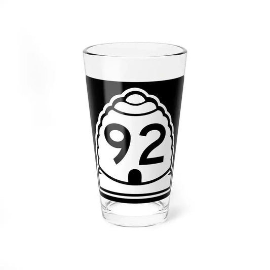 Utah 92 (Utah) (Road Sign) Pint Glass 16oz 16oz - Go Mug Yourself