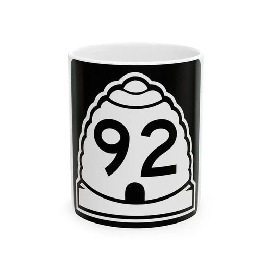 Utah 92 (Utah) (Road Sign) White Coffee Mug 11oz - Go Mug Yourself