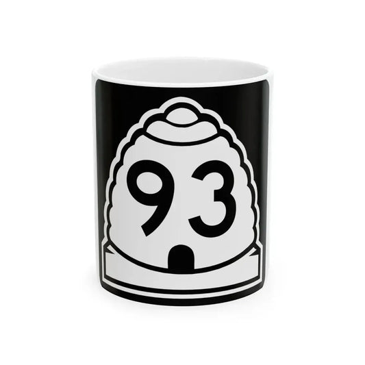 Utah 93 (Utah) (Road Sign) White Coffee Mug 11oz - Go Mug Yourself