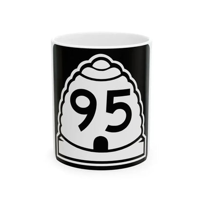 Utah 95 (Utah) (Road Sign) White Coffee Mug 11oz - Go Mug Yourself