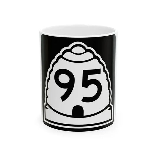 Utah 95 (Utah) (Road Sign) White Coffee Mug 11oz - Go Mug Yourself