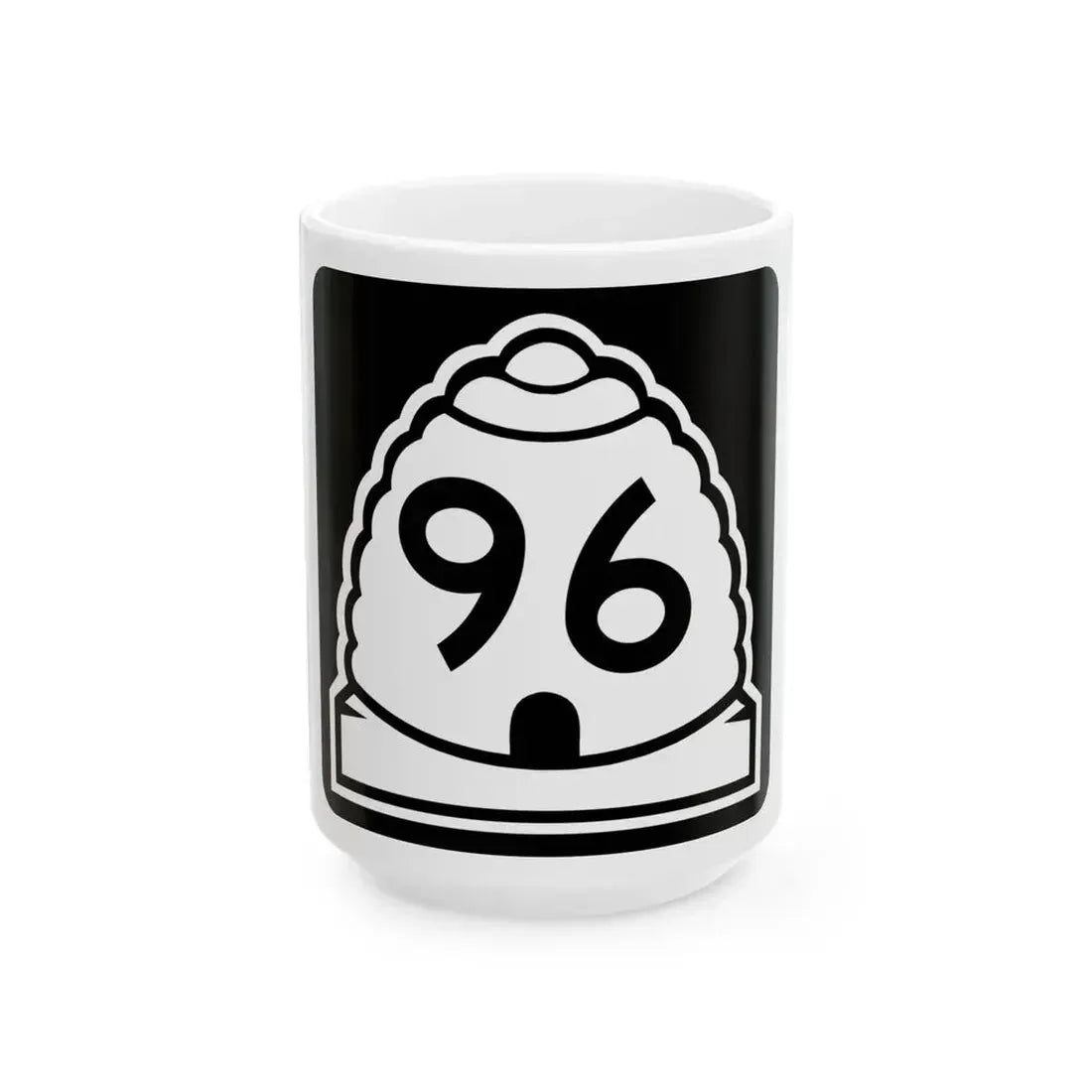 Utah 96 (Utah) (Road Sign) White Coffee Mug 15oz - Go Mug Yourself