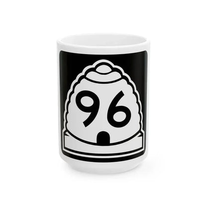 Utah 96 (Utah) (Road Sign) White Coffee Mug 15oz - Go Mug Yourself