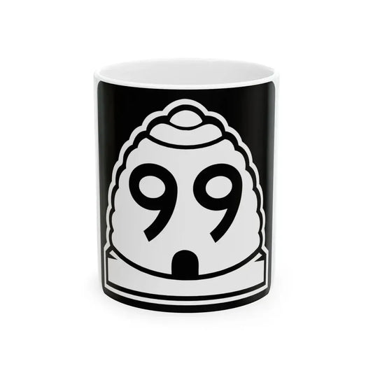 Utah 99 (Utah) (Road Sign) White Coffee Mug 11oz - Go Mug Yourself