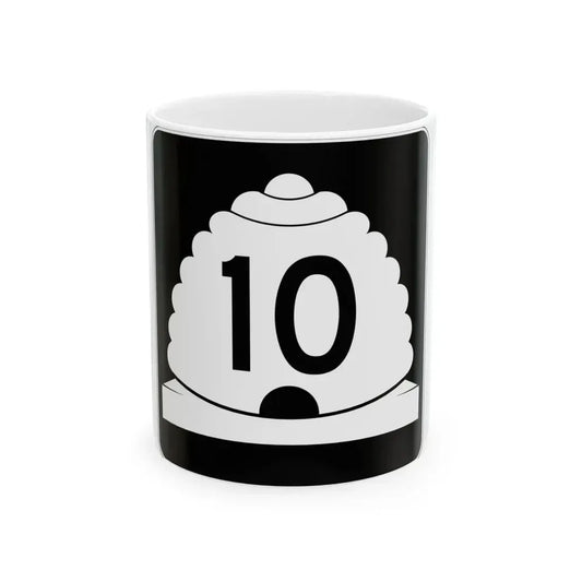 Utah SR 10 (Utah) (Road Sign) White Coffee Mug 11oz - Go Mug Yourself