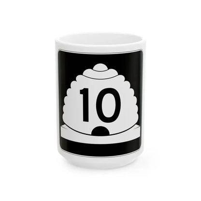 Utah SR 10 (Utah) (Road Sign) White Coffee Mug 15oz - Go Mug Yourself