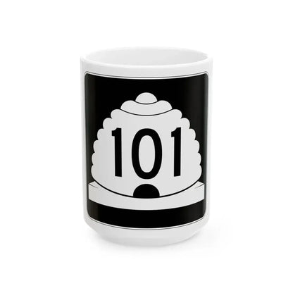 Utah SR 101 (Utah) (Road Sign) White Coffee Mug 15oz - Go Mug Yourself