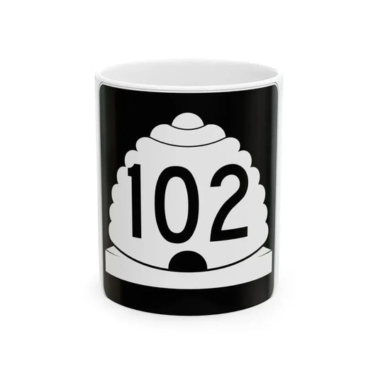 Utah SR 102 (Utah) (Road Sign) White Coffee Mug 11oz - Go Mug Yourself