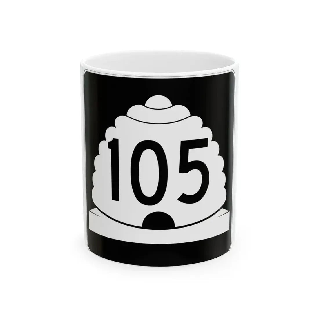 Utah SR 105 (Utah) (Road Sign) White Coffee Mug 11oz - Go Mug Yourself