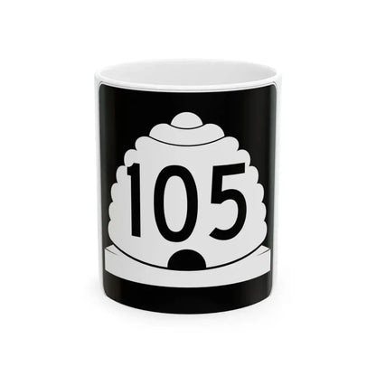 Utah SR 105 (Utah) (Road Sign) White Coffee Mug 11oz - Go Mug Yourself