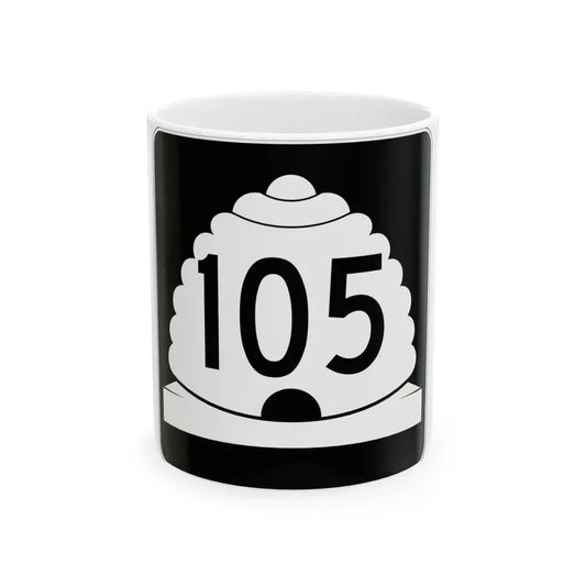 Utah SR 105 (Utah) (Road Sign) White Coffee Mug 11oz - Go Mug Yourself
