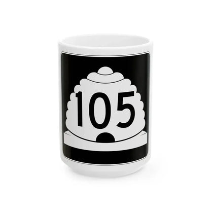 Utah SR 105 (Utah) (Road Sign) White Coffee Mug 15oz - Go Mug Yourself
