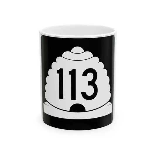 Utah SR 113 (Utah) (Road Sign) White Coffee Mug 11oz - Go Mug Yourself
