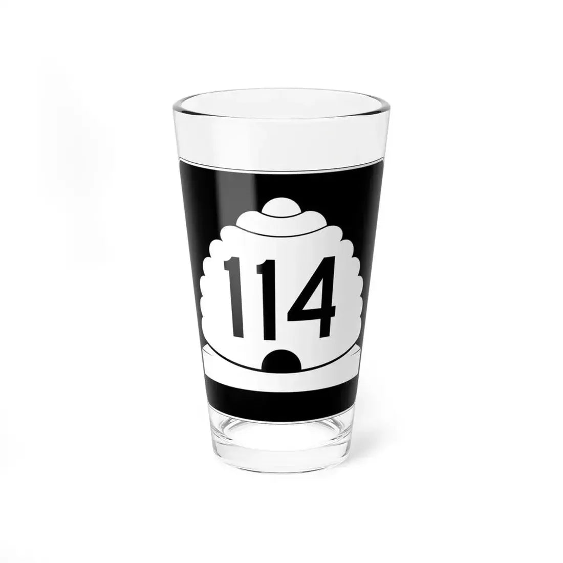 Utah SR 114 (Utah) (Road Sign) Pint Glass 16oz 16oz - Go Mug Yourself
