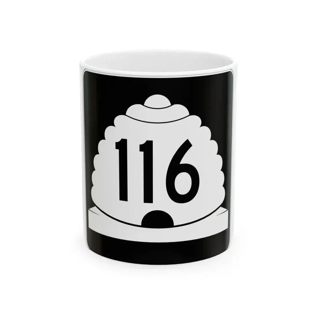 Utah SR 116 (Utah) (Road Sign) White Coffee Mug 11oz - Go Mug Yourself