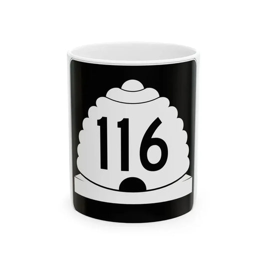 Utah SR 116 (Utah) (Road Sign) White Coffee Mug 11oz - Go Mug Yourself