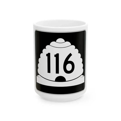 Utah SR 116 (Utah) (Road Sign) White Coffee Mug 15oz - Go Mug Yourself