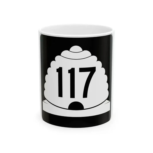 Utah SR 117 (Utah) (Road Sign) White Coffee Mug 11oz - Go Mug Yourself