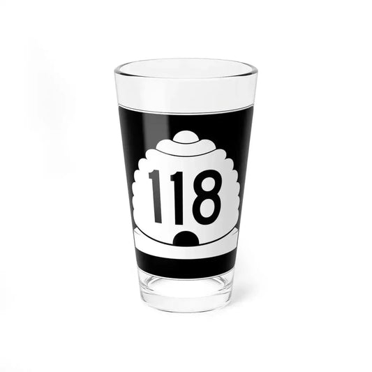 Utah SR 118 (Utah) (Road Sign) Pint Glass 16oz 16oz - Go Mug Yourself