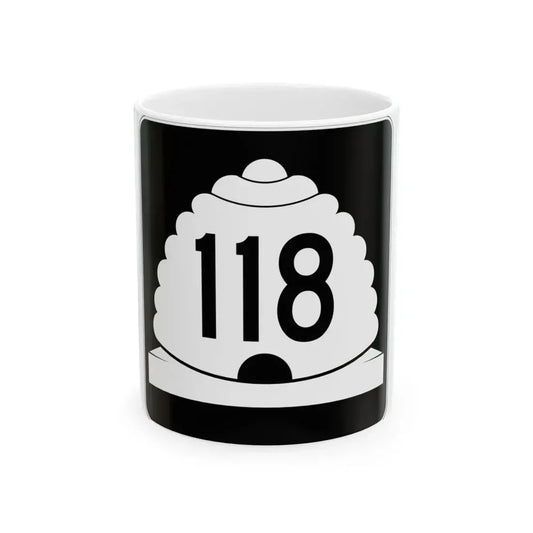 Utah SR 118 (Utah) (Road Sign) White Coffee Mug 11oz - Go Mug Yourself