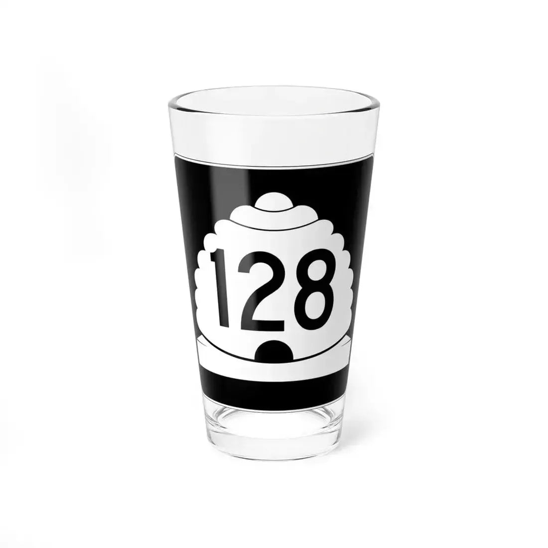 Utah SR 128 (Utah) (Road Sign) Pint Glass 16oz 16oz - Go Mug Yourself