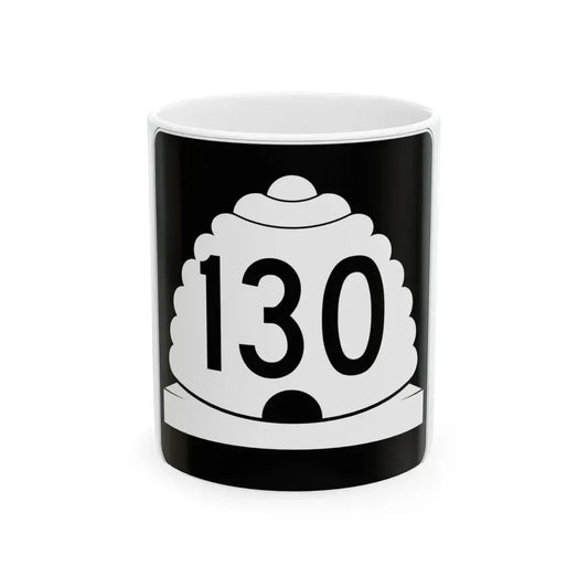 Utah SR 130 (Utah) (Road Sign) White Coffee Mug 11oz - Go Mug Yourself