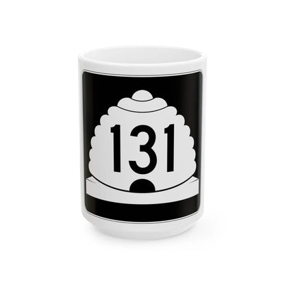 Utah SR 131 (Utah) (Road Sign) White Coffee Mug 15oz - Go Mug Yourself