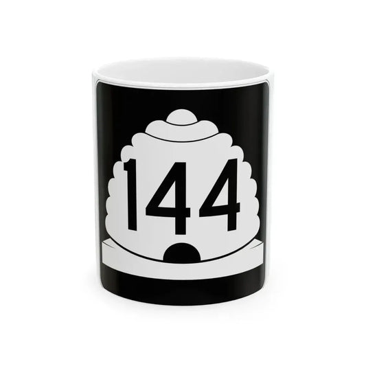 Utah SR 144 (Utah) (Road Sign) White Coffee Mug 11oz - Go Mug Yourself