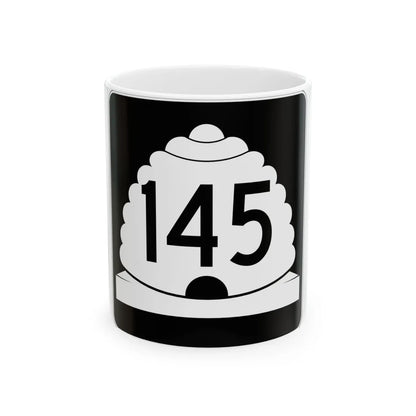 Utah SR 145 (Utah) (Road Sign) White Coffee Mug 11oz - Go Mug Yourself