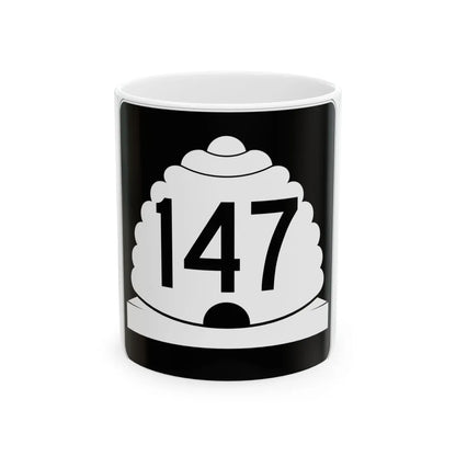 Utah SR 147 (Utah) (Road Sign) White Coffee Mug 11oz - Go Mug Yourself
