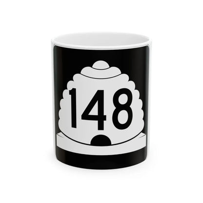 Utah SR 148 (Utah) (Road Sign) White Coffee Mug 11oz - Go Mug Yourself