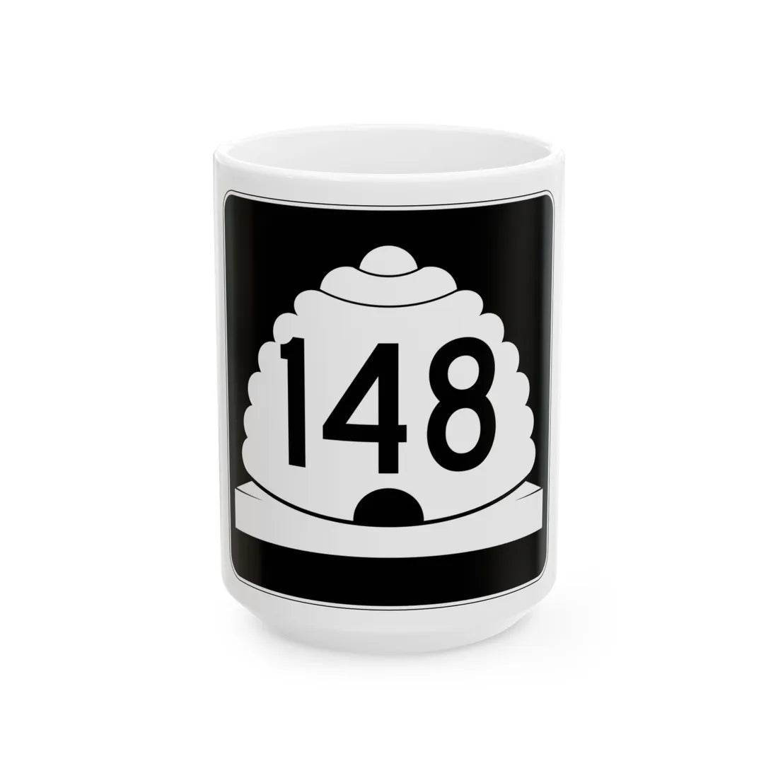 Utah SR 148 (Utah) (Road Sign) White Coffee Mug 15oz - Go Mug Yourself