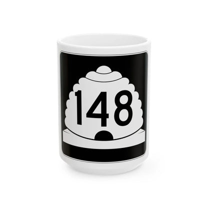 Utah SR 148 (Utah) (Road Sign) White Coffee Mug 15oz - Go Mug Yourself