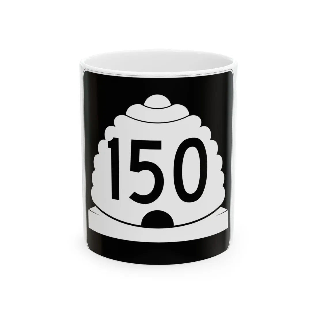 Utah SR 150 (Utah) (Road Sign) White Coffee Mug 11oz - Go Mug Yourself